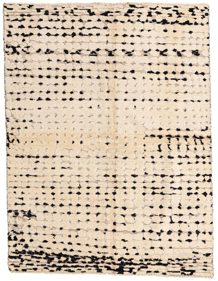 Detail image of 5' 4 x 8' 3 Hand Knotted Moroccan Wool Rug