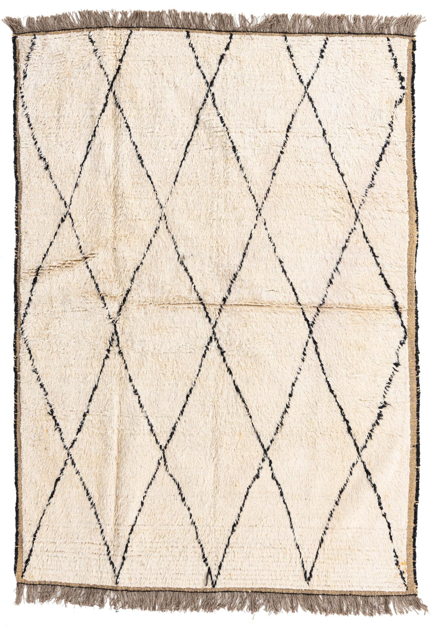 5' 1 x 8' 2 Hand Knotted Moroccan Wool Rug