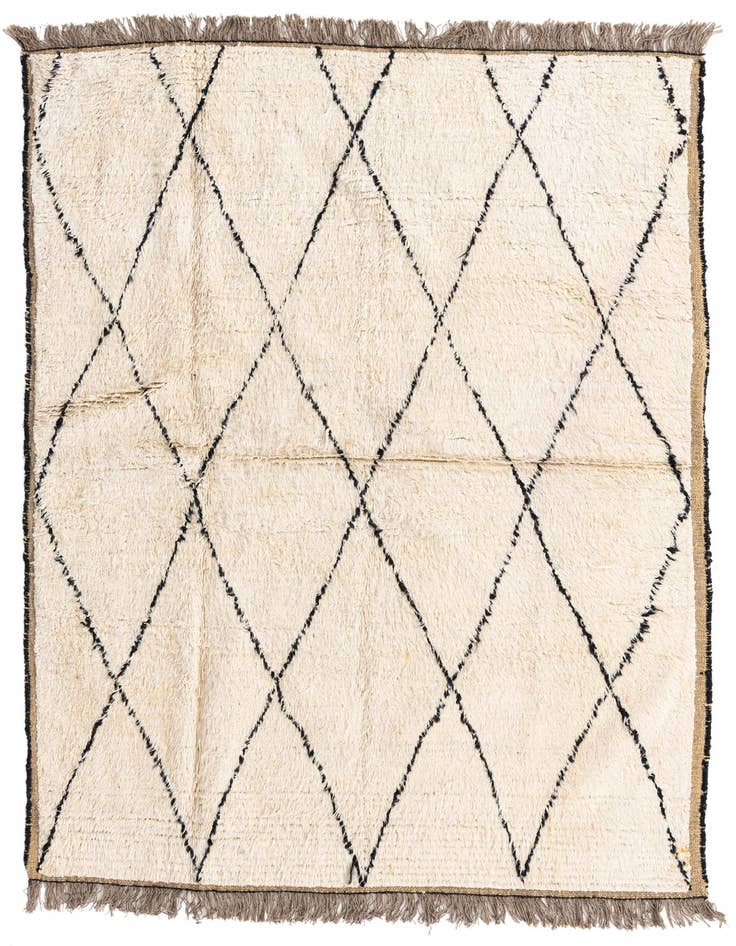 Detail image of 5' 1 x 8' 2 Hand Knotted Moroccan Wool Rug