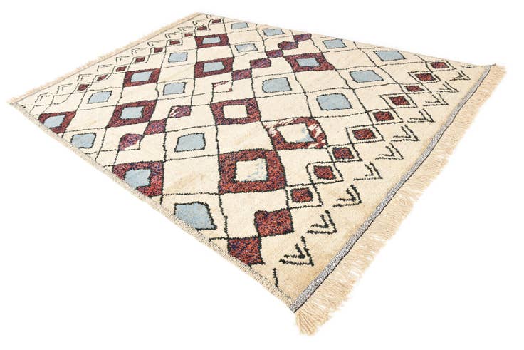 Detail image of 8' x 10' Hand Knotted Moroccan Wool Rug