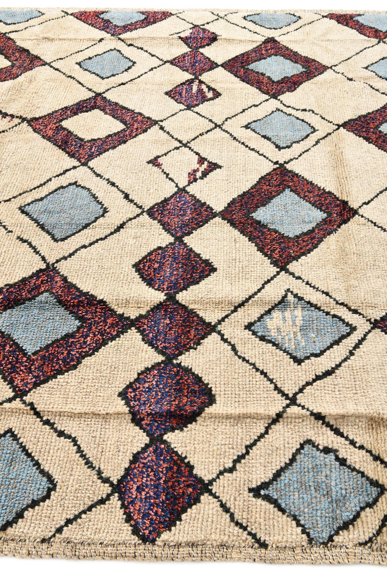 8' x 10' Hand Knotted Moroccan Wool Rug