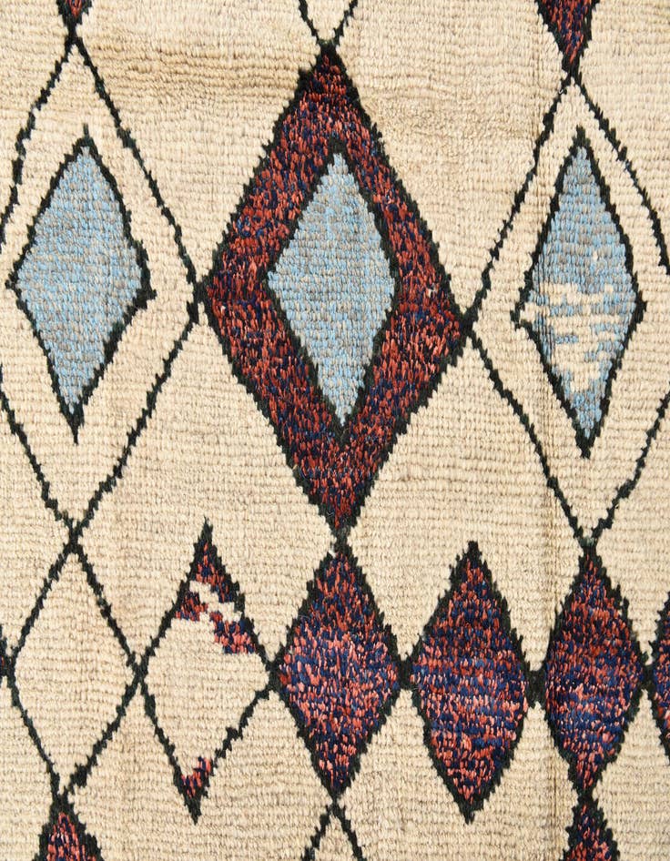 Detail image of 8' x 10'  Hand Knotted Moroccan Wool Rug