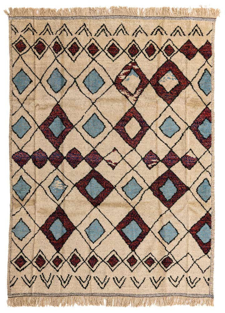 8' x 10' Hand Knotted Moroccan Wool Rug