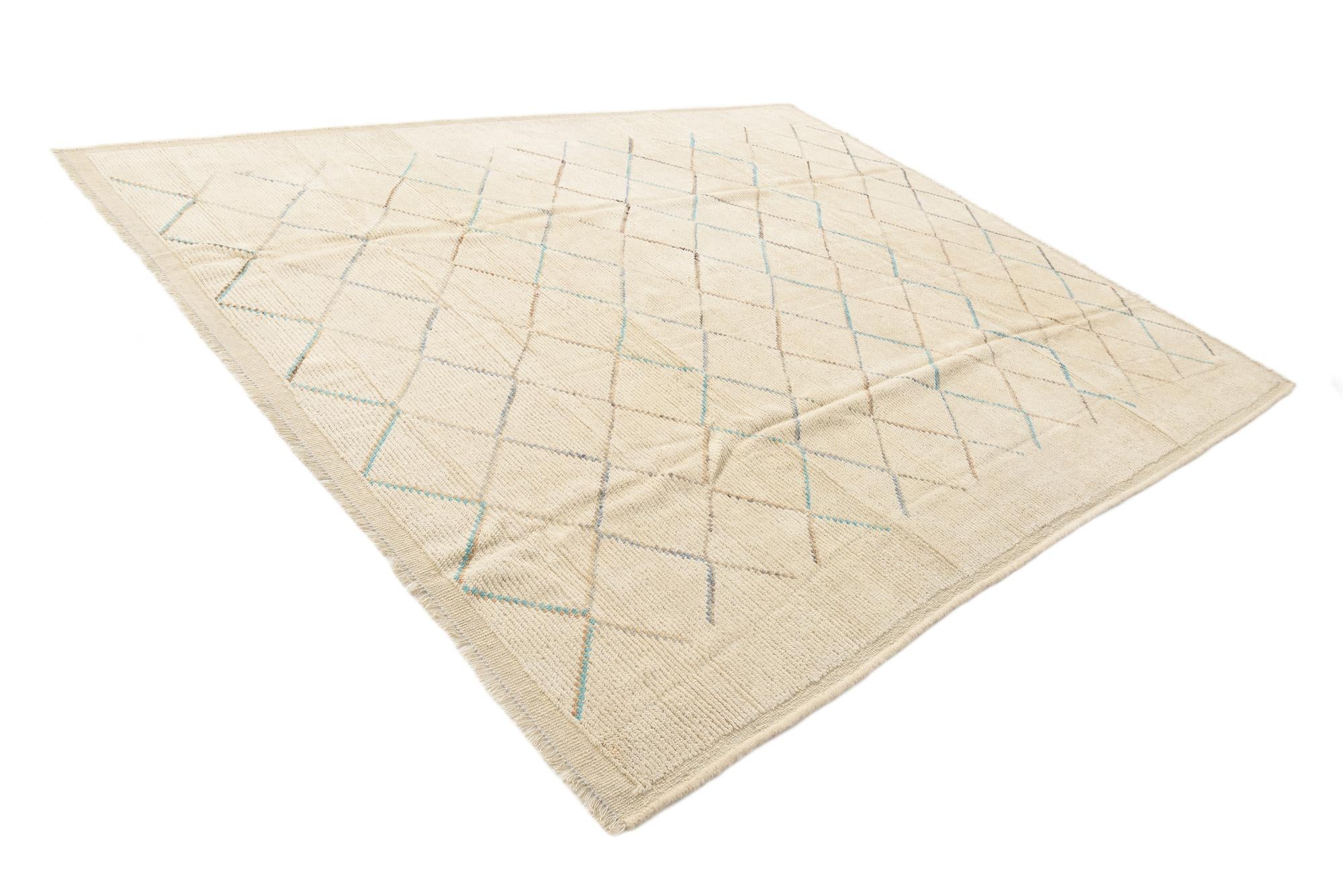 8' 4 x 10' 4 Hand Knotted Moroccan Wool Rug