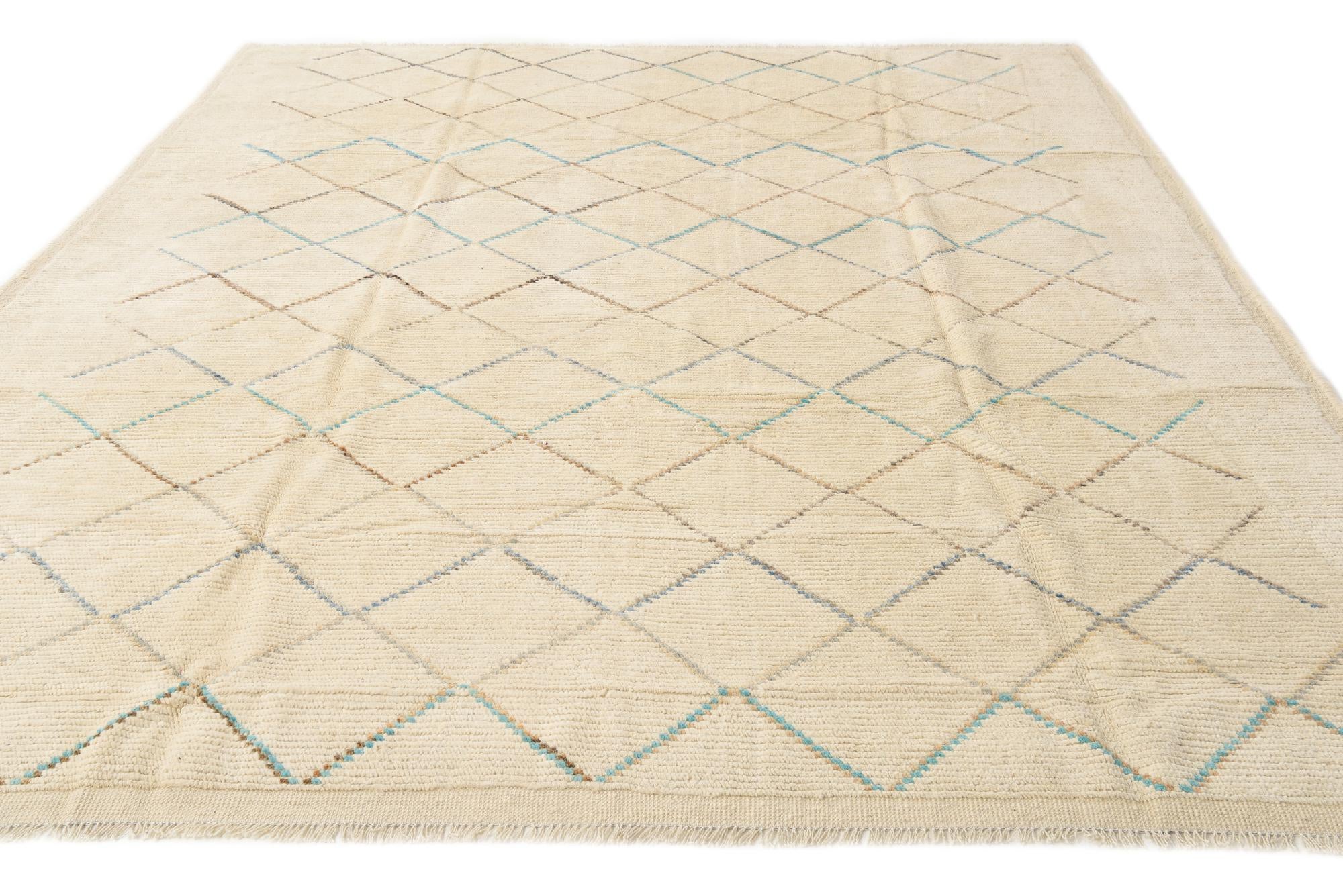 8' 4 x 10' 4 Hand Knotted Moroccan Wool Rug