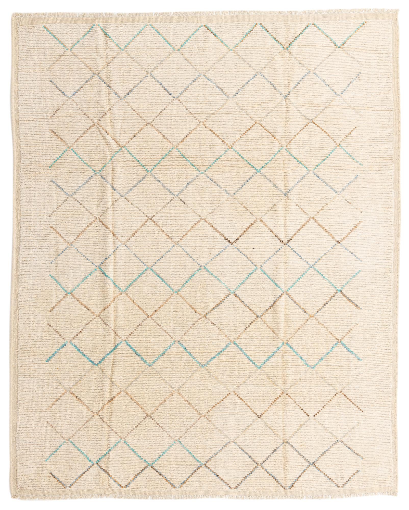 8' 4 x 10' 4 Hand Knotted Moroccan Wool Rug