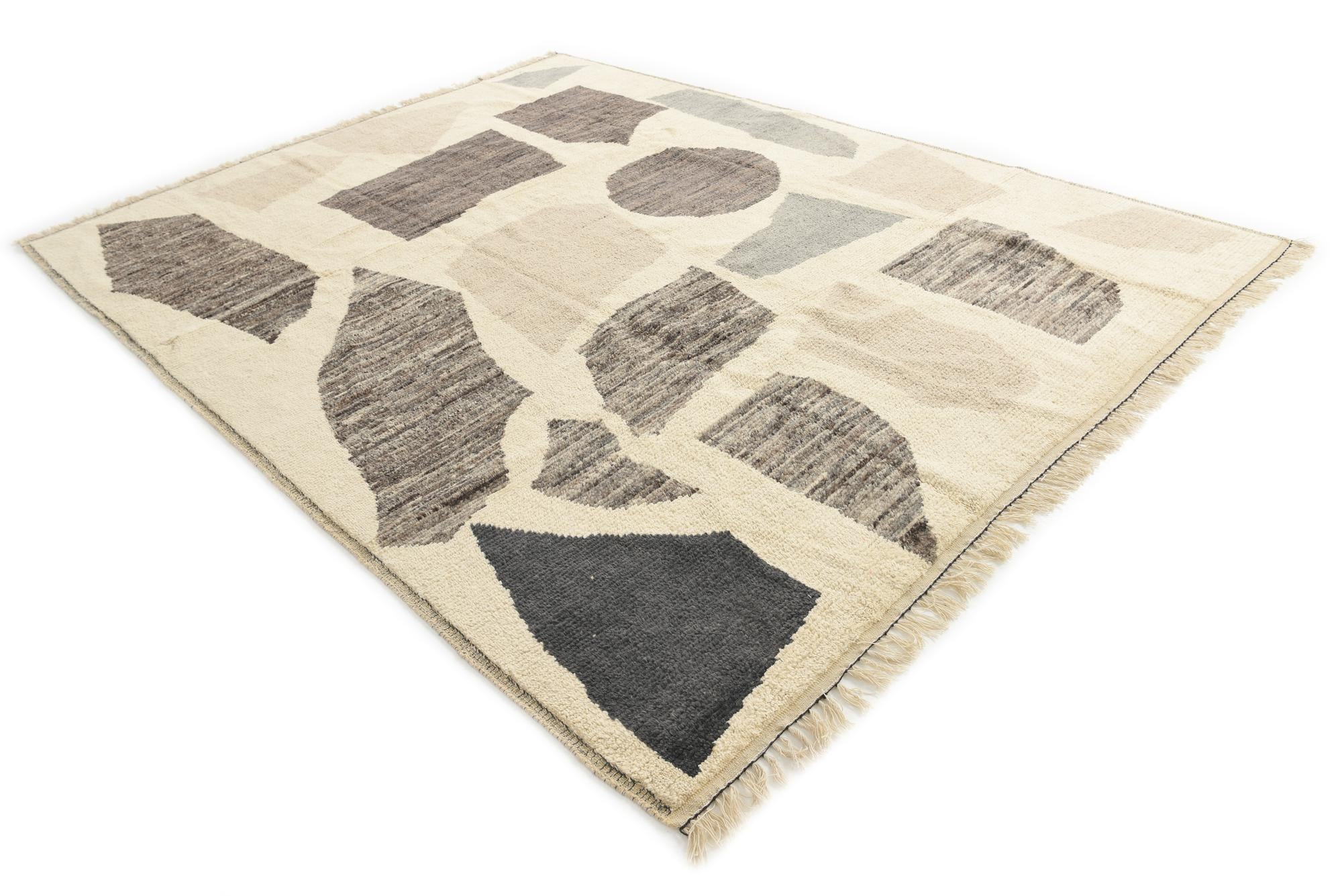 9' 4 x 12' 2 Hand Knotted Moroccan Wool Rug