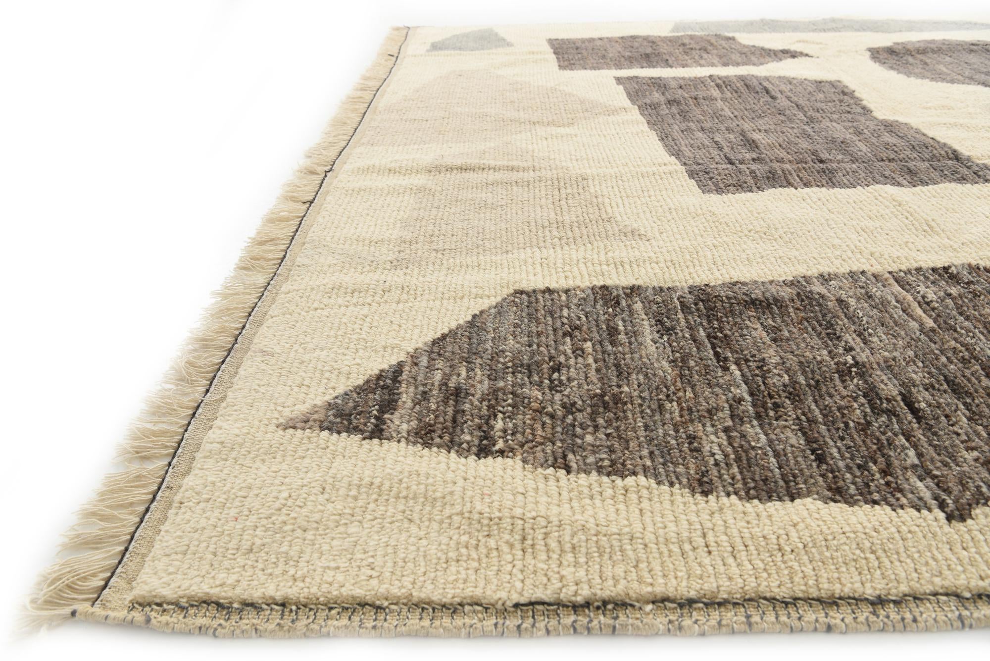 9' 4 x 12' 2 Hand Knotted Moroccan Wool Rug