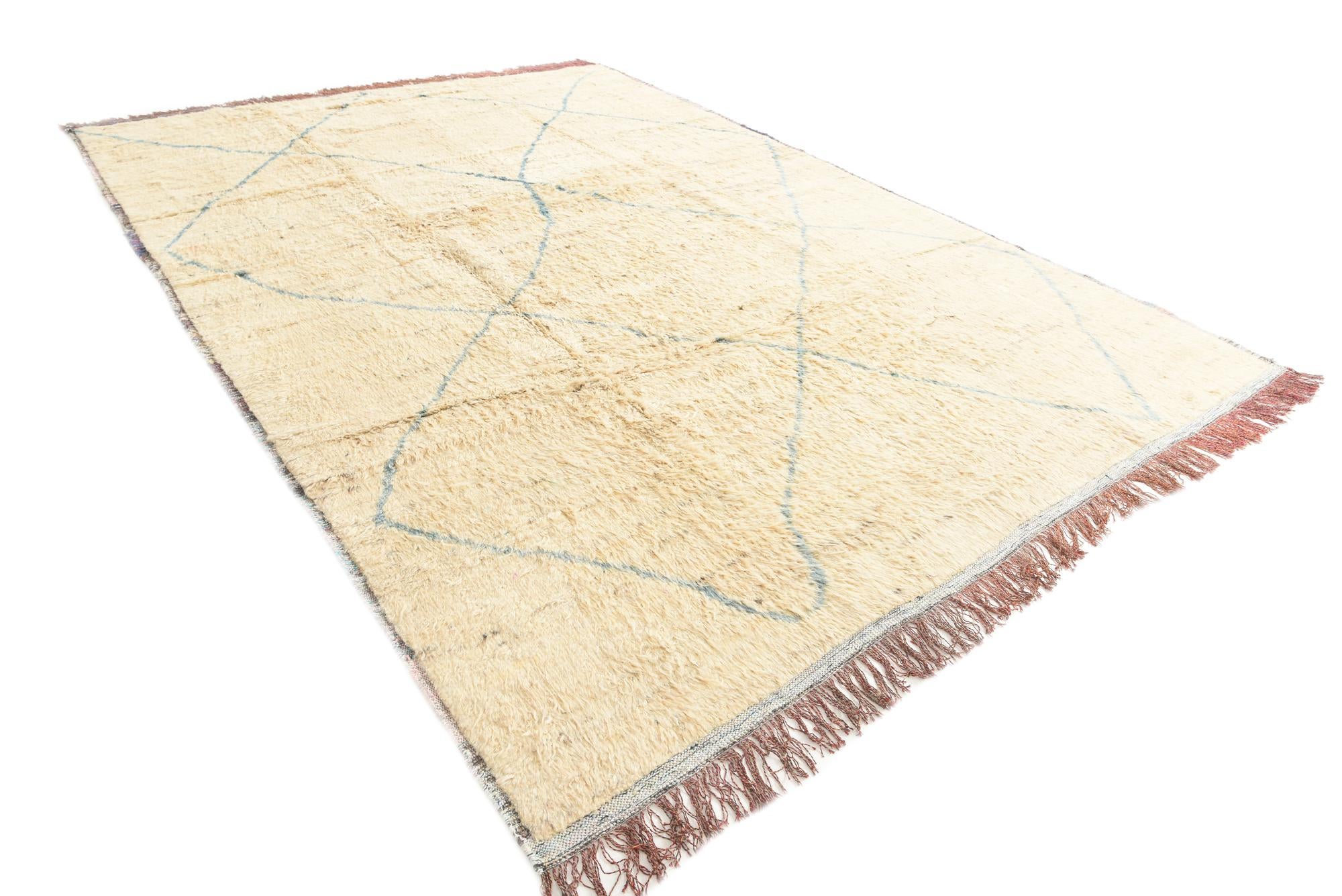 10' x 14' 2 Hand Knotted Moroccan Wool Rug