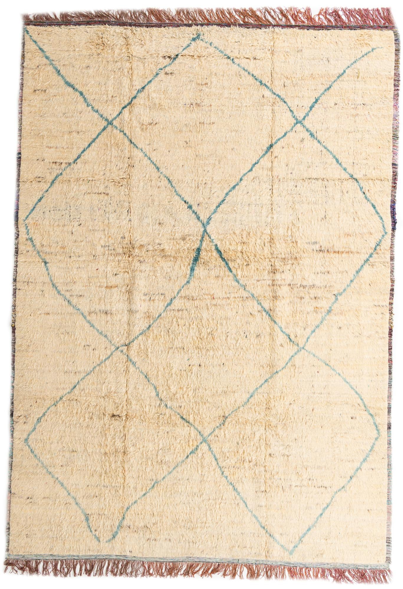 10' x 14' 2 Hand Knotted Moroccan Wool Rug