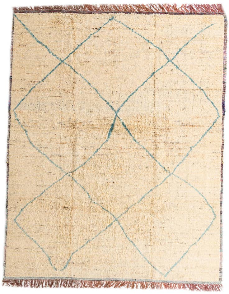 Detail image of 10' x 14' 2 Hand Knotted Moroccan Wool Rug
