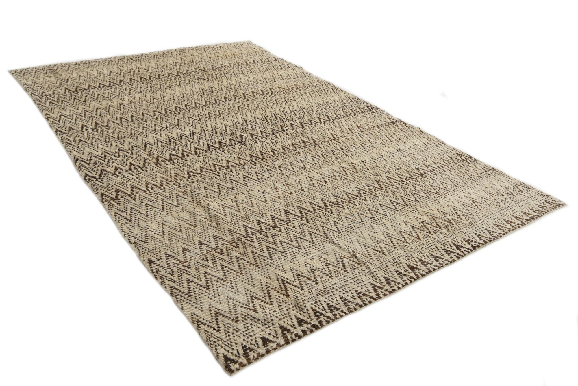 6' 1 x 9' 4 Hand Knotted Moroccan Wool Rug