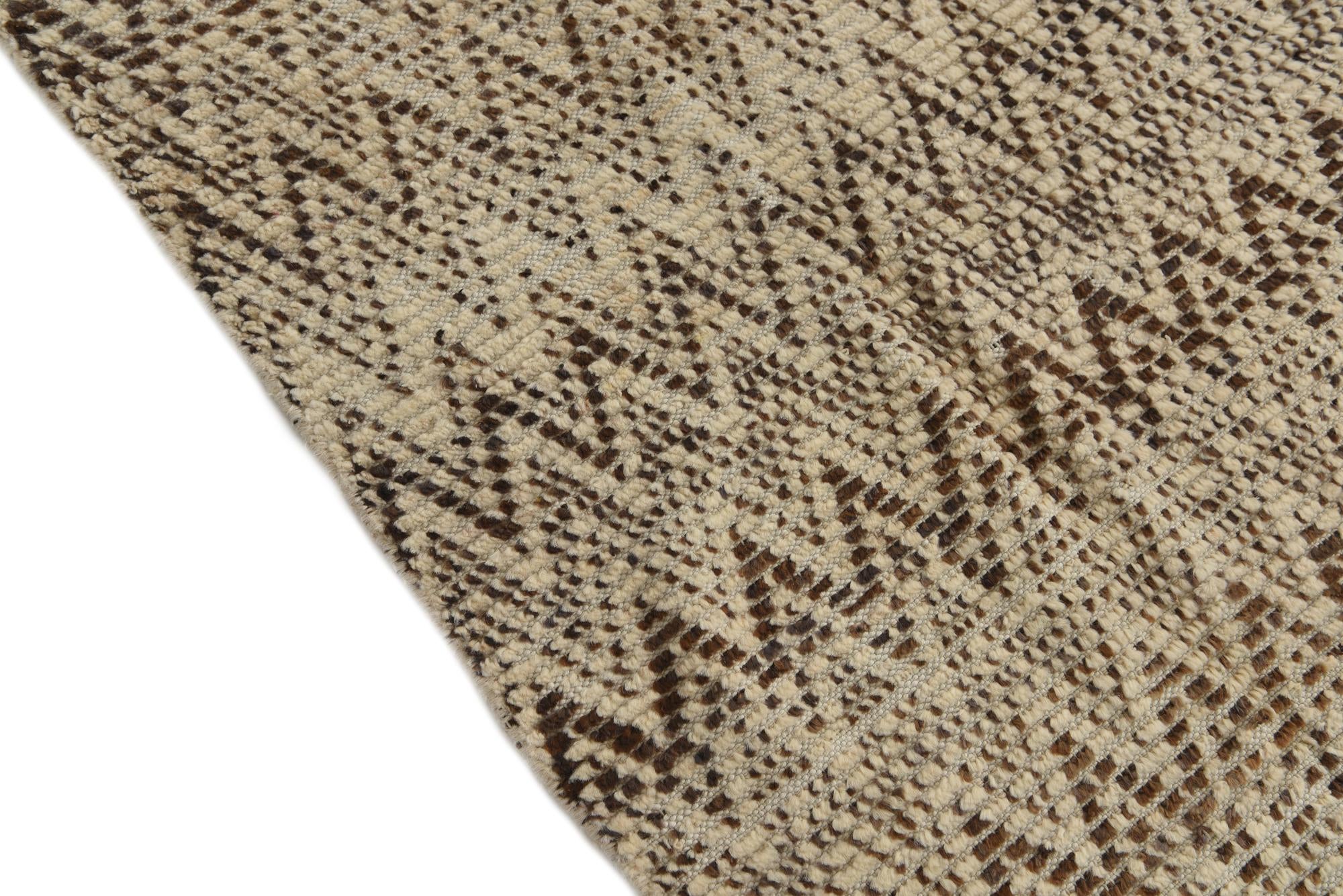 6' 1 x 9' 4 Hand Knotted Moroccan Wool Rug