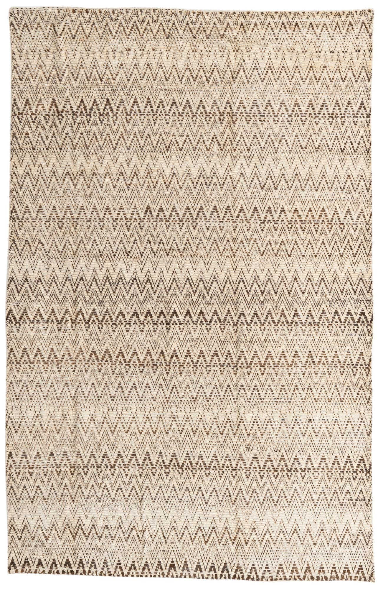 6' 1 x 9' 4 Hand Knotted Moroccan Wool Rug
