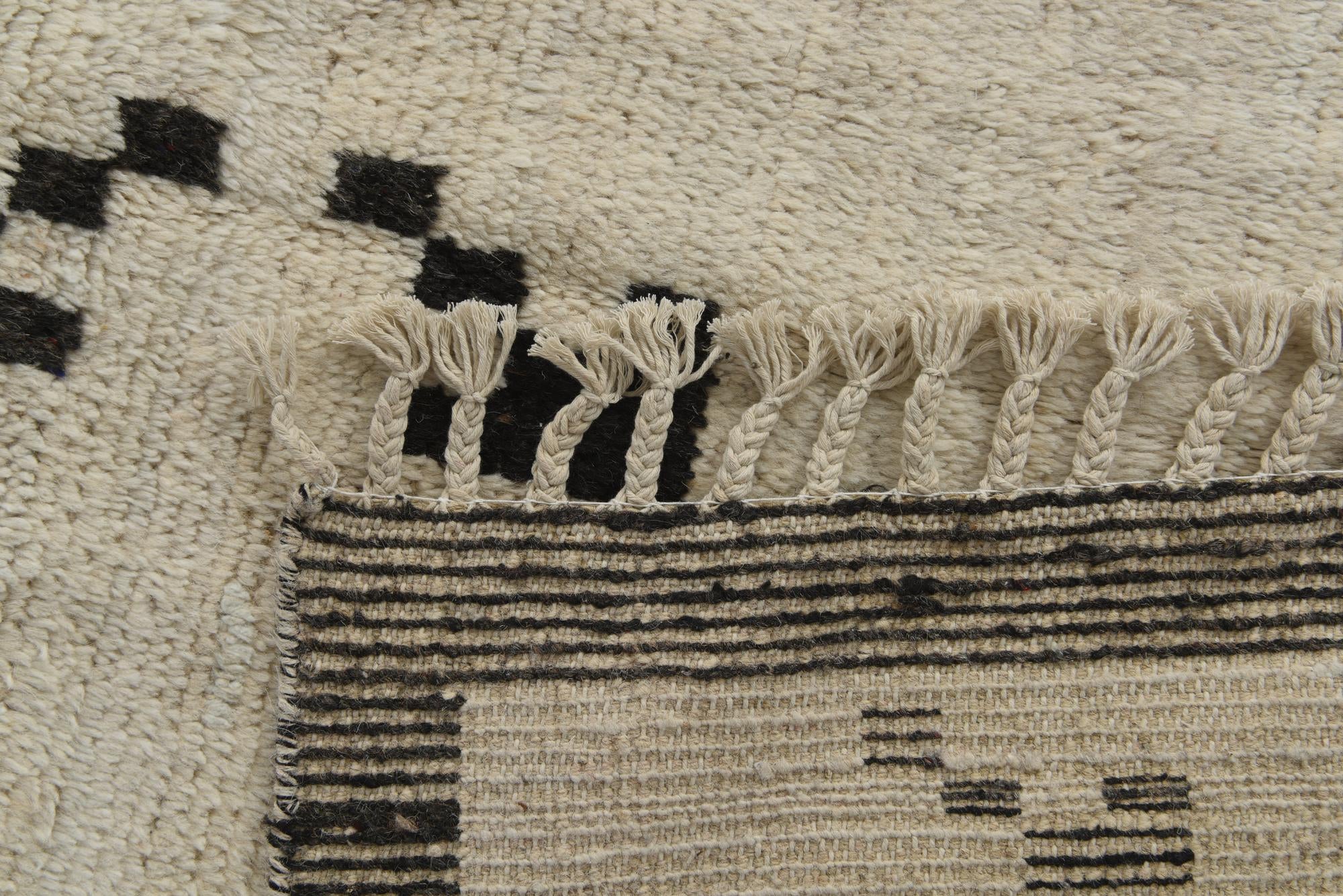 9' 2 x 12' 8 Hand Knotted Moroccan Wool Rug