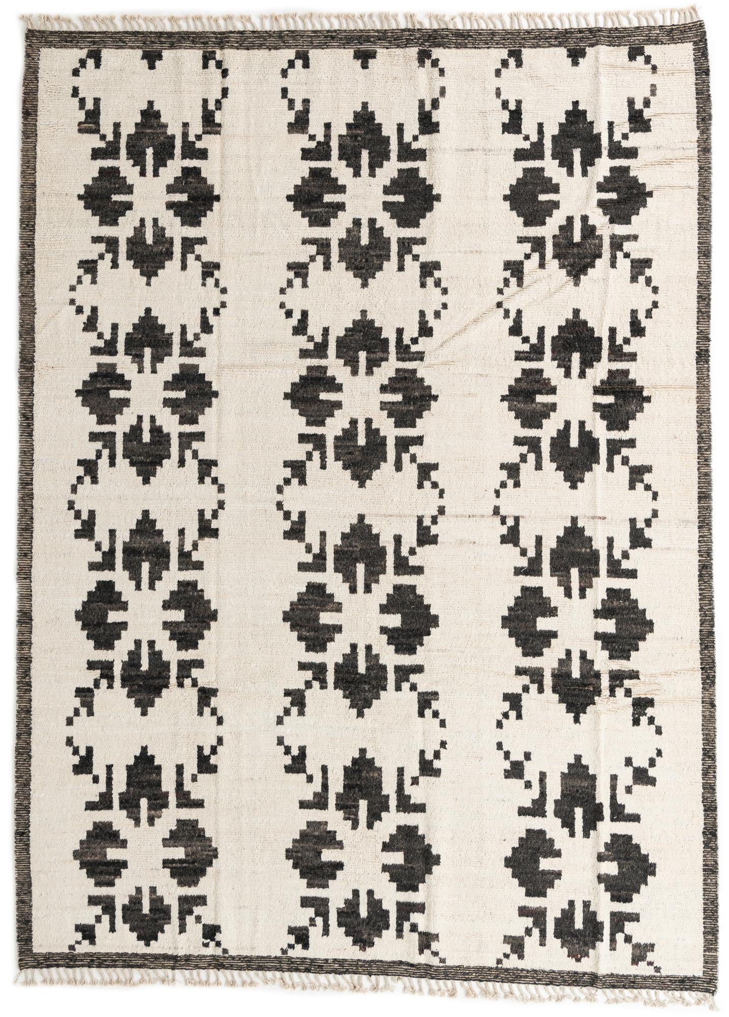 9' 2 x 12' 8 Hand Knotted Moroccan Wool Rug