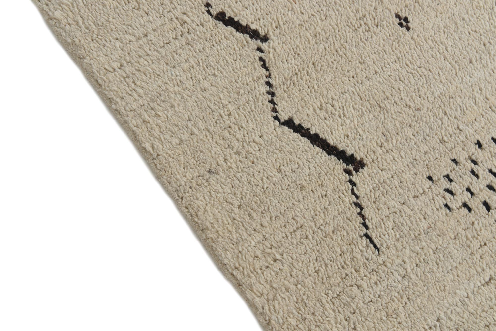 8' 2 x 10' 5 Hand Knotted Moroccan Wool Rug