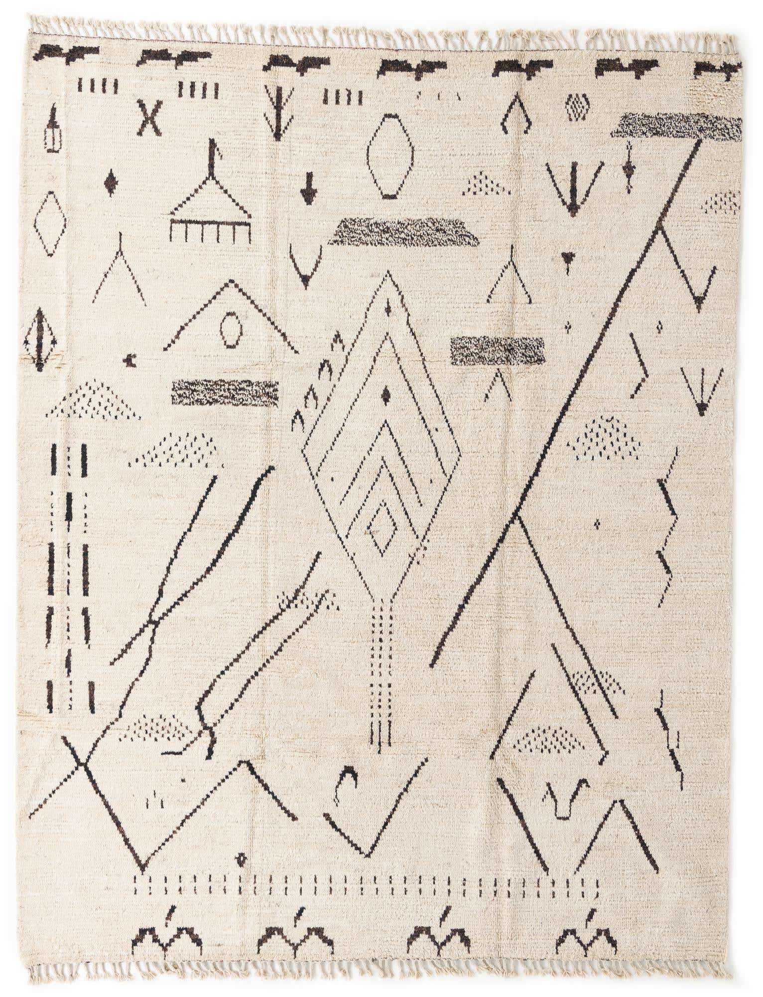8' 2 x 10' 5 Hand Knotted Moroccan Wool Rug