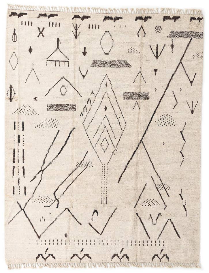 Detail image of 8' 2 x 10' 5 Hand Knotted Moroccan Wool Rug