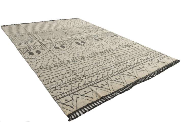 9' x 12' 7 Hand Knotted Moroccan Wool Rug