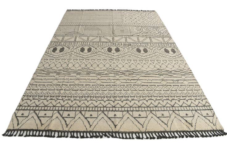 Detail image of 9' x 12' 7 Hand Knotted Moroccan Wool Rug