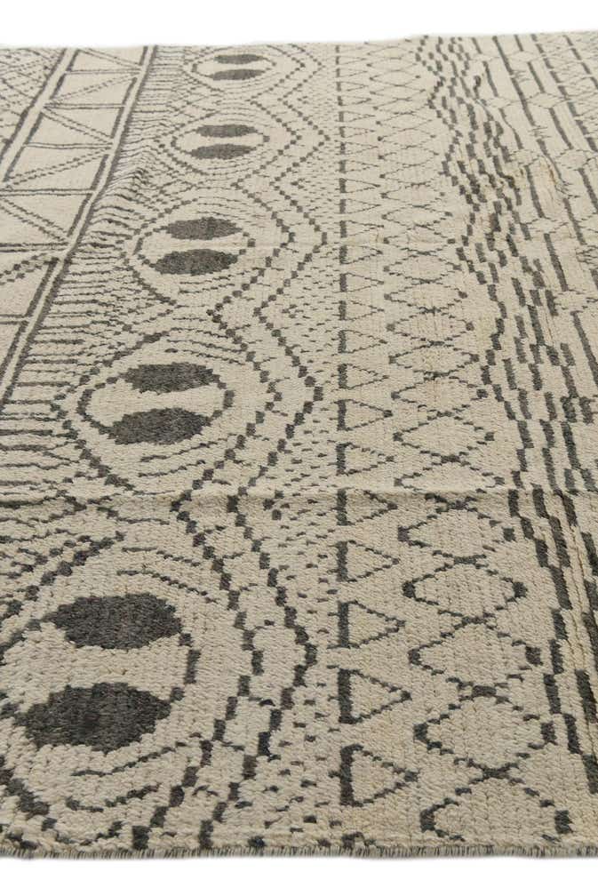 9' x 12' 7 Hand Knotted Moroccan Wool Rug