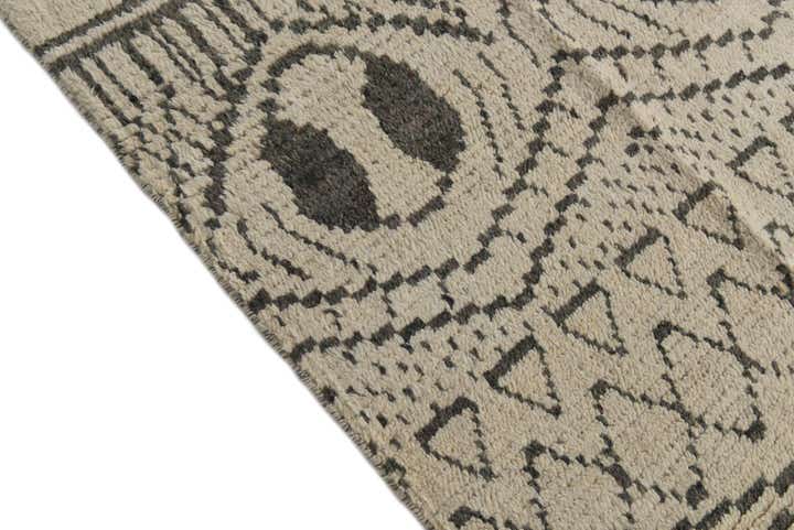 9' x 12' 7 Hand Knotted Moroccan Wool Rug