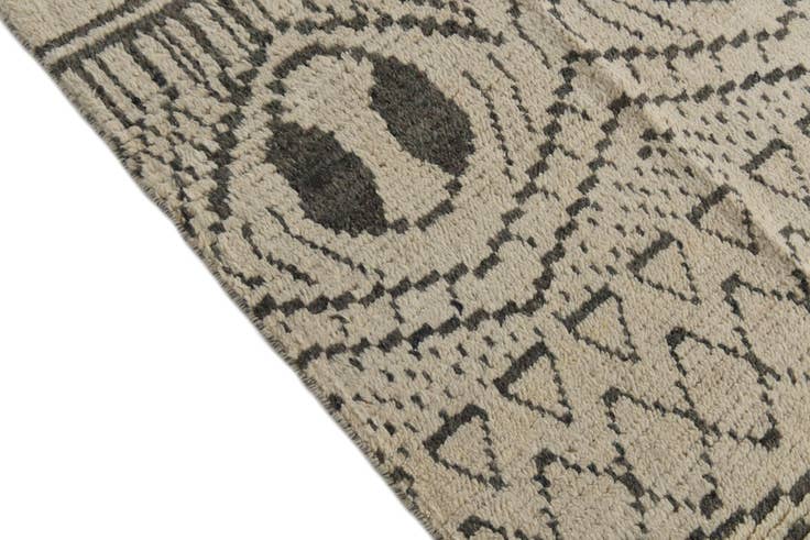 Detail image of 9' x 12' 7 Hand Knotted Moroccan Wool Rug