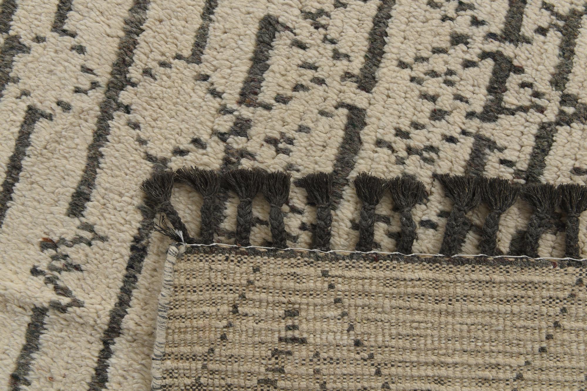 9' x 12' 7 Hand Knotted Moroccan Wool Rug