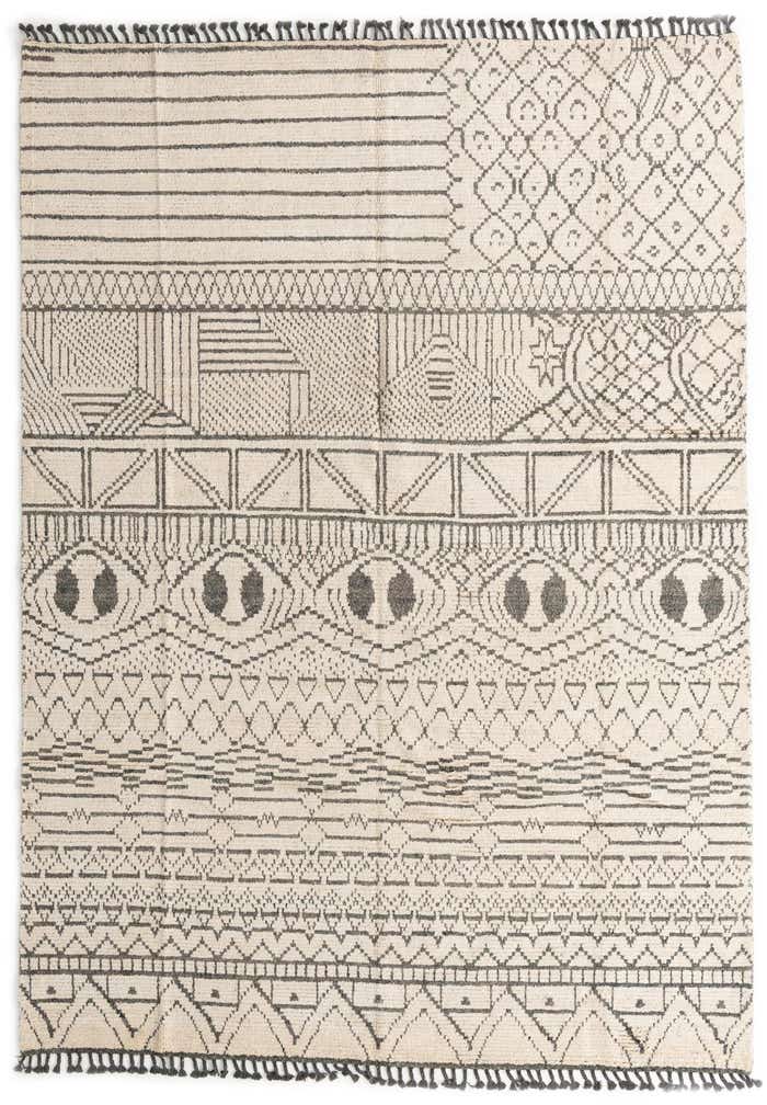 9' x 12' 7 Hand Knotted Moroccan Wool Rug