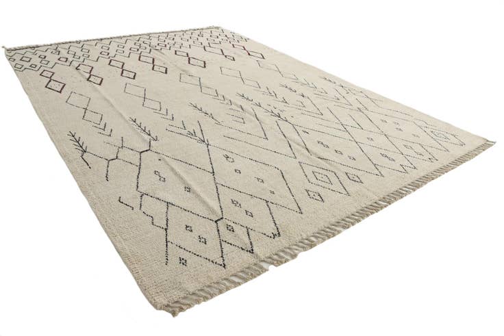 Detail image of 8' 9 x 12' Hand Knotted Moroccan Wool Rug