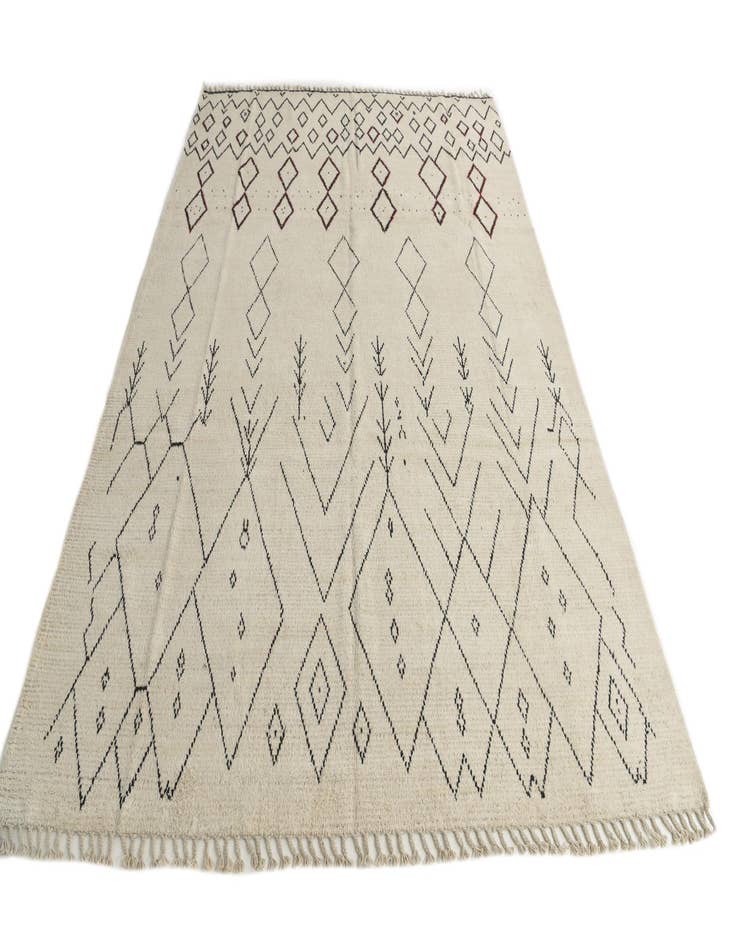 Detail image of 8' 9 x 12'  Hand Knotted Moroccan Wool Rug