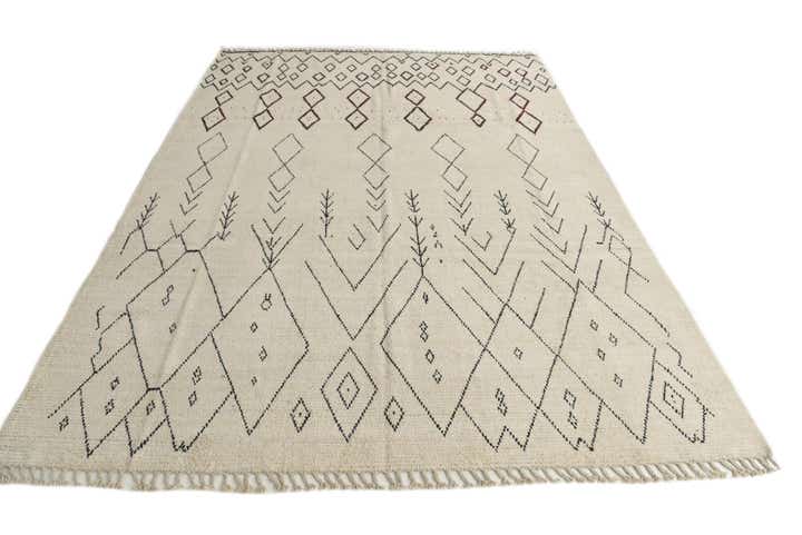 8' 9 x 12' Hand Knotted Moroccan Wool Rug