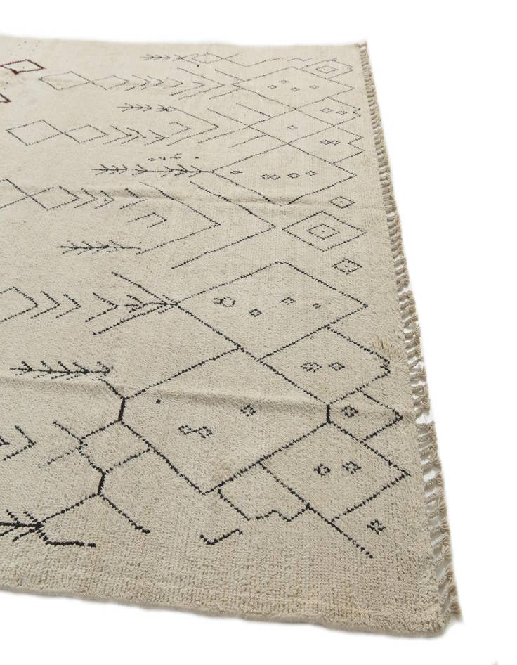 Detail image of 8' 9 x 12'  Hand Knotted Moroccan Wool Rug
