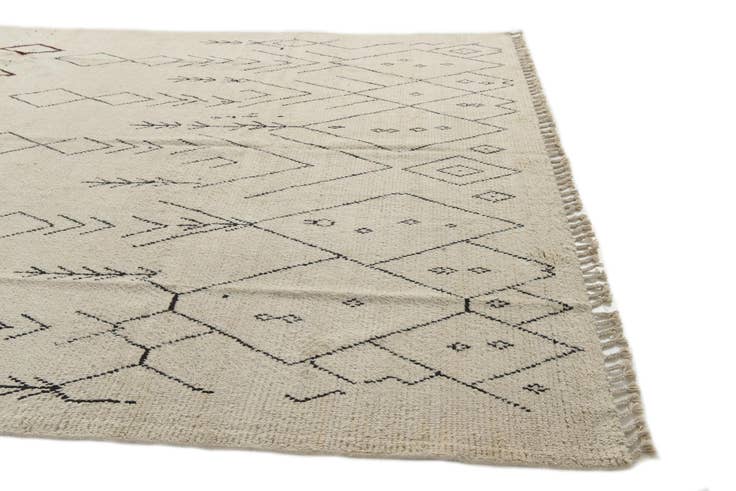 Detail image of 8' 9 x 12' Hand Knotted Moroccan Wool Rug