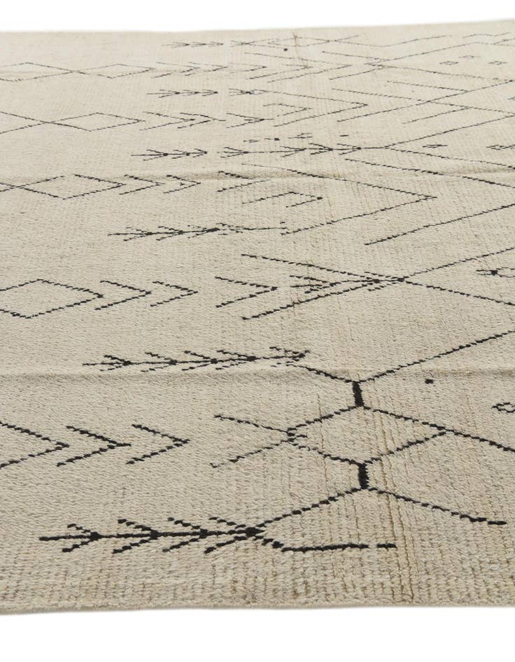 Detail image of 8' 9 x 12'  Hand Knotted Moroccan Wool Rug