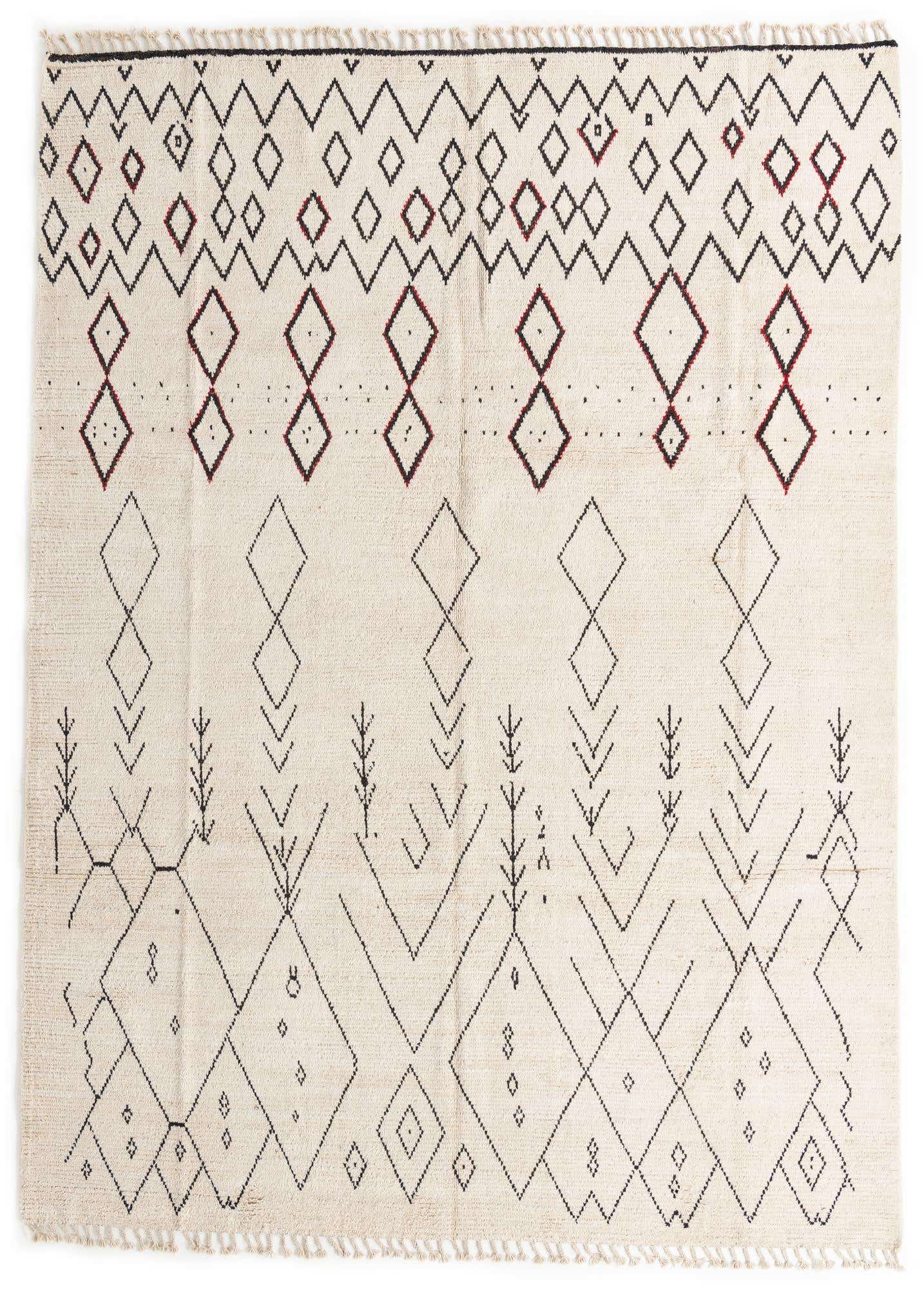 8' 9 x 12' Hand Knotted Moroccan Wool Rug