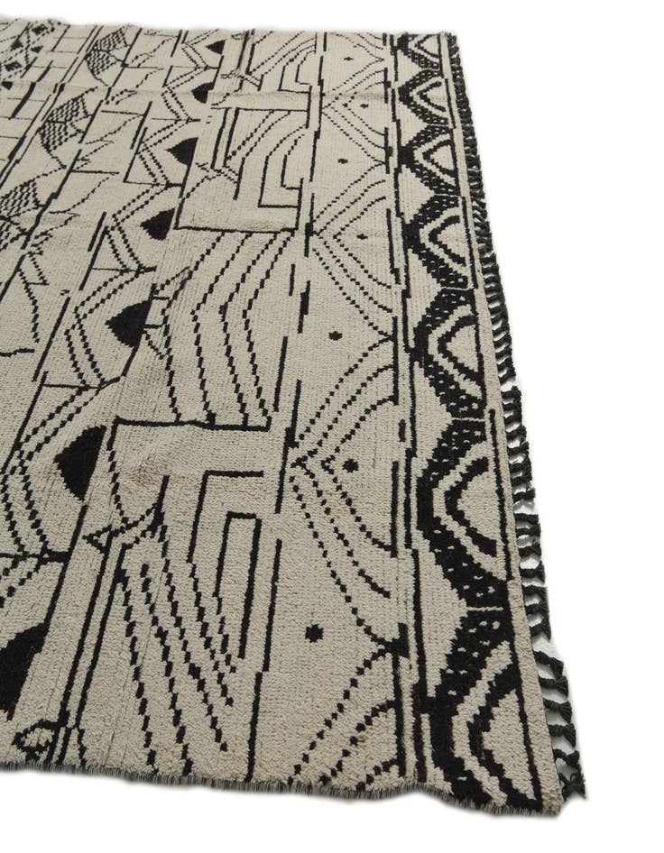 Detail image of 9' x 12' 1  Hand Knotted Moroccan Wool Rug