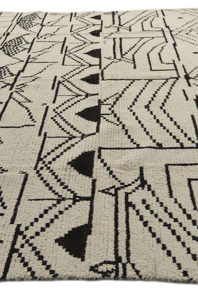 9' x 12' 1 Hand Knotted Moroccan Wool Rug