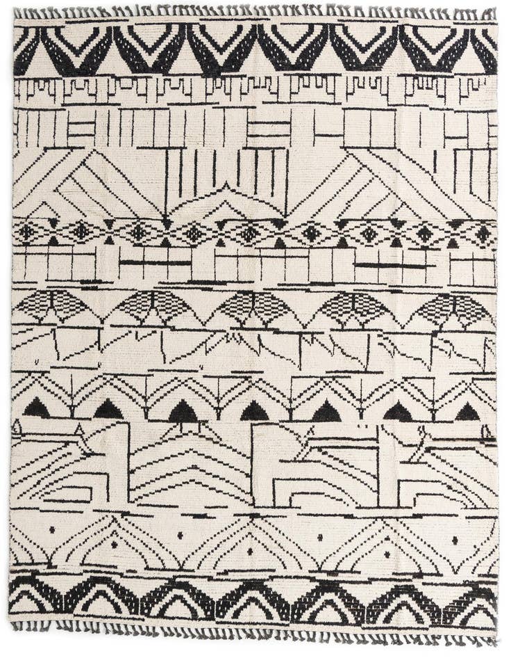Detail image of 9' x 12' 1 Hand Knotted Moroccan Wool Rug