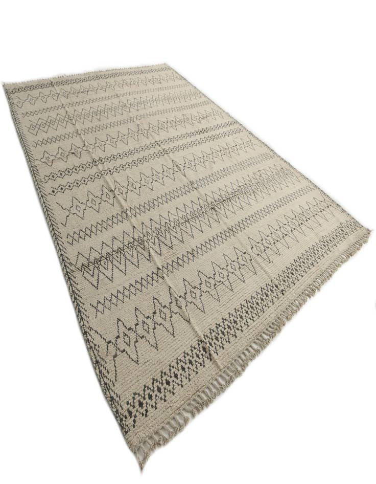 Detail image of 10' 2 x 14'  Hand Knotted Moroccan Wool Rug