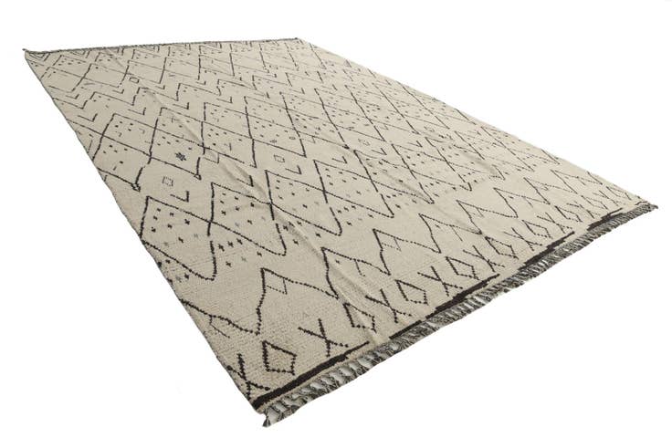 Detail image of 10' 2 x 14' 3 Hand Knotted Moroccan Wool Rug