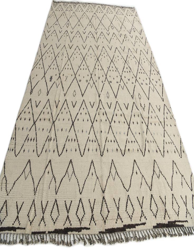 Detail image of 10' 2 x 14' 3  Hand Knotted Moroccan Wool Rug