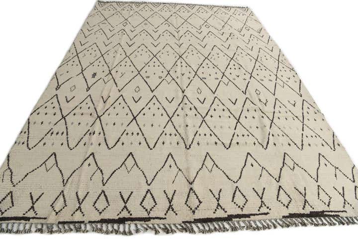 10' 2 x 14' 3 Hand Knotted Moroccan Wool Rug