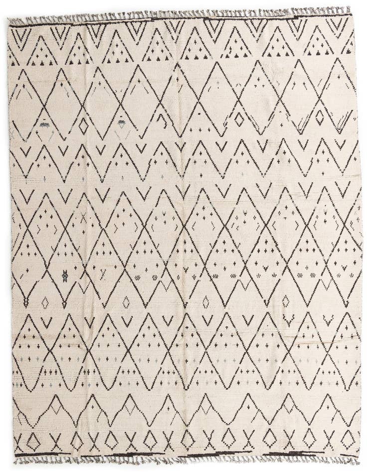 Detail image of 10' 2 x 14' 3 Hand Knotted Moroccan Wool Rug