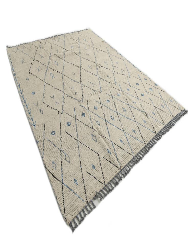 Detail image of 8' 1 x 10' 1  Hand Knotted Moroccan Wool Rug