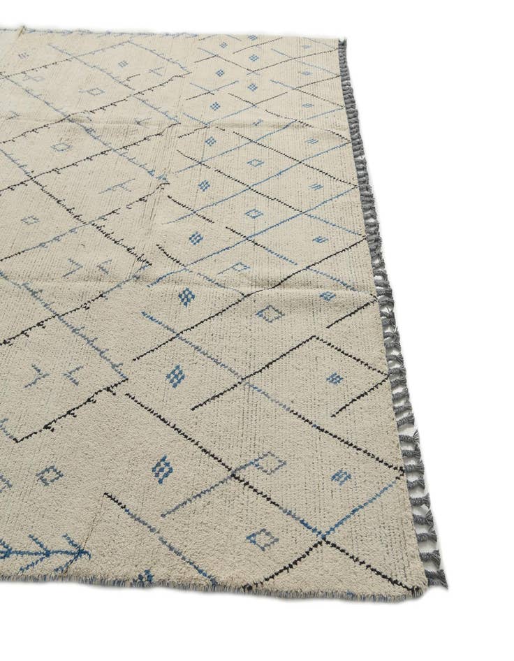 Detail image of 8' 1 x 10' 1  Hand Knotted Moroccan Wool Rug