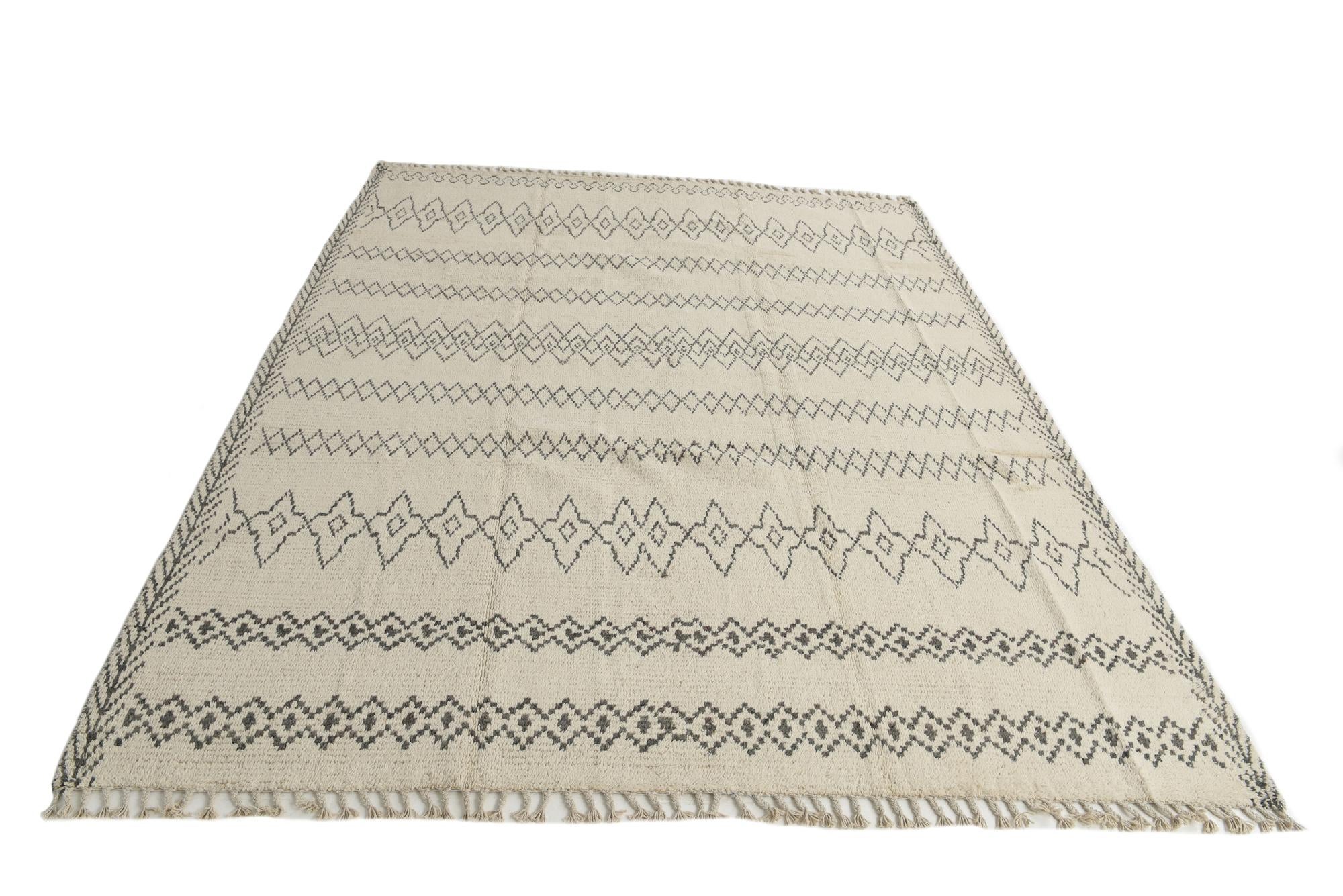 8' 3 x 10' 2 Hand Knotted Moroccan Wool Rug