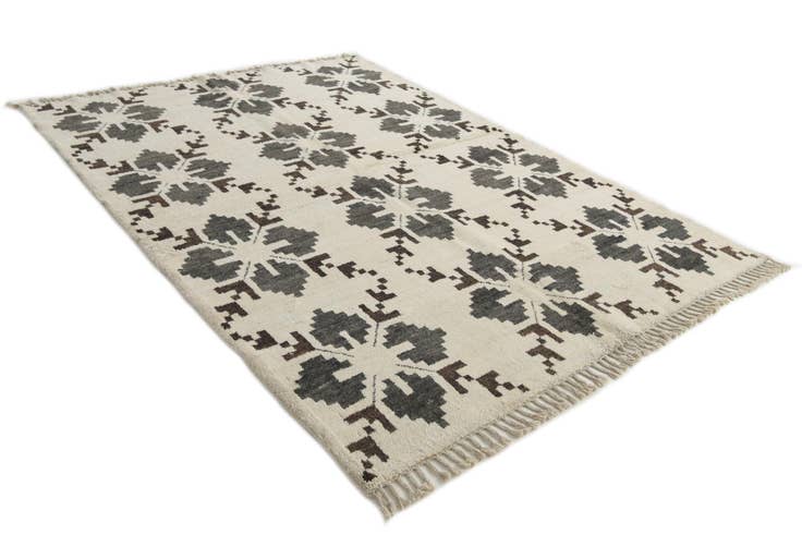 Detail image of 5' 9 x 8' Hand Knotted Moroccan Wool Rug