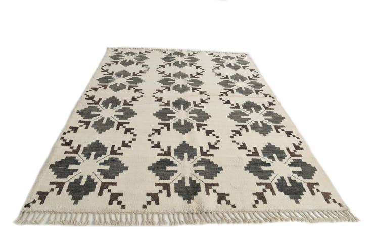 Detail image of 5' 9 x 8' Hand Knotted Moroccan Wool Rug